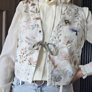 Bawełniana kamizelka kwiaty łąkowe