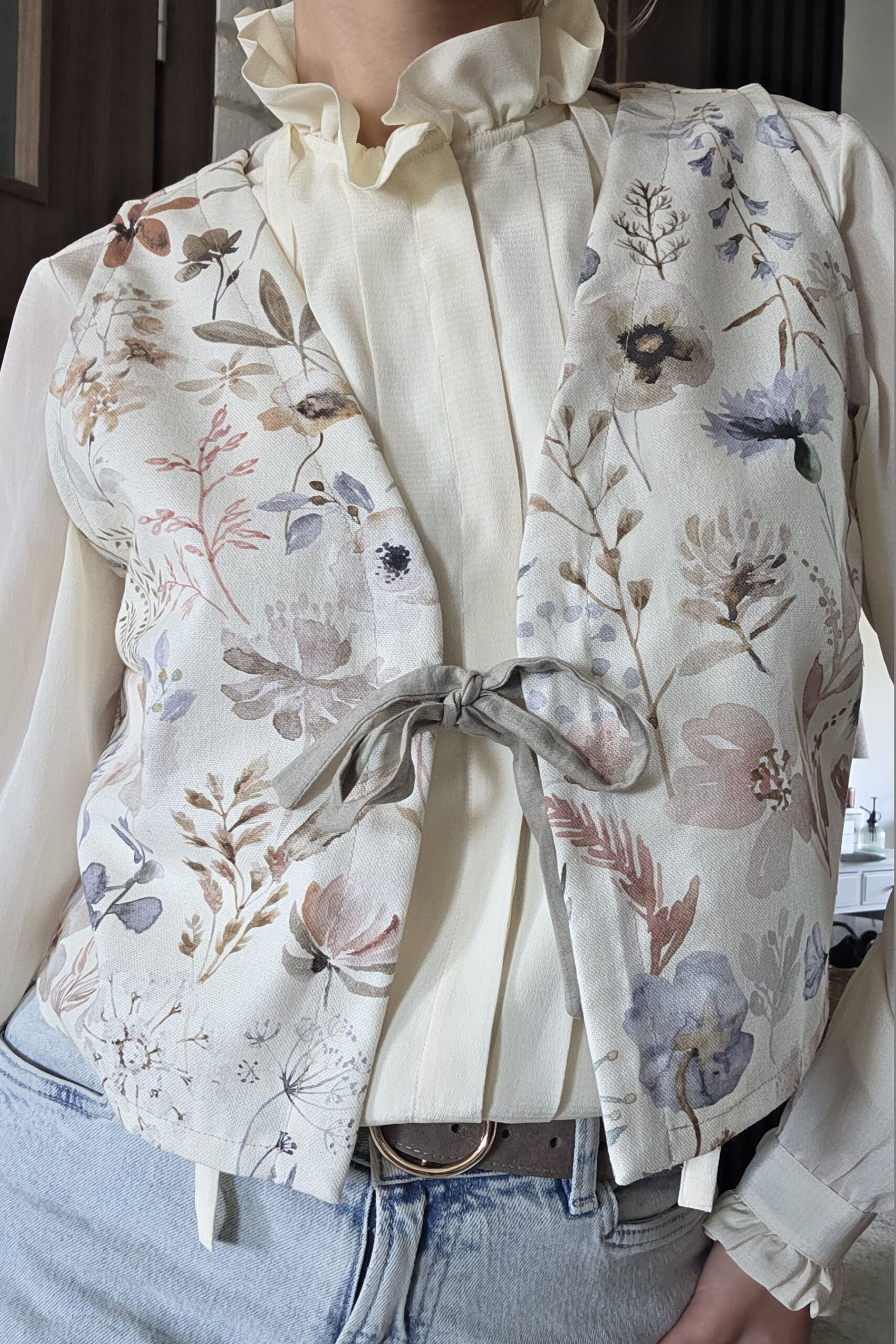 Bawełniana kamizelka kwiaty łąkowe - obrazek 3