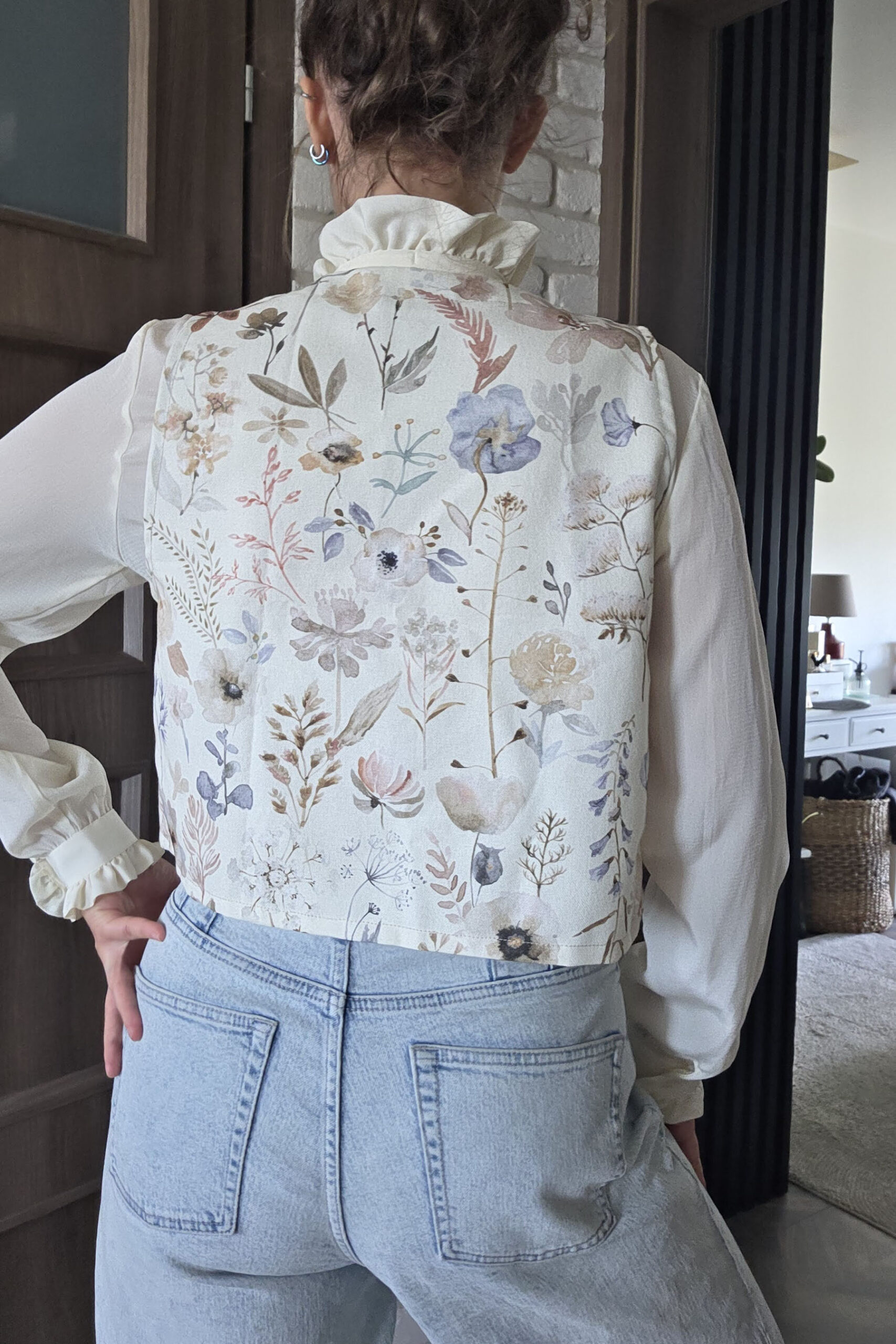 Bawełniana kamizelka kwiaty łąkowe - obrazek 4